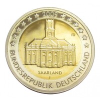 Németország,2 euro 2009 F PP - Saarland - Saar-vidék aUNC+ ötvözet