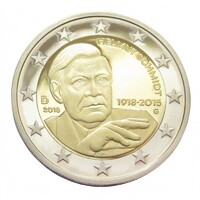 Németország,2 euro 2018 G PP - Helmut Schmidt kancellár aUNC+ ötvözet