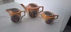 ZSOLNAY PORCELÁN TEÁS KIÖNTŐ SZETT