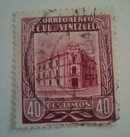 1953-as légiposta - Caracas központi postahivatala - "CORREOS - EE. UU. VENEZUELA" felirat