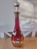 Vintage Bohémia boros kancsó/ butella. 0.7 liter.