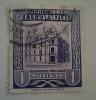 1953-as légiposta - Caracas központi postahivatala - "CORREOS - EE. UU. VENEZUELA" felirat