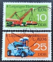 ND1973-4p / NDK 1974 Lipcsei Őszi Vásár bélyegsor pecsételt