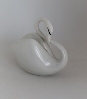 Hollóházi porcelán art deco hattyú!