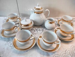 Haas & Czjzek aranyozott csehszlovák teáskészlet – elegáns, időtálló klasszikus