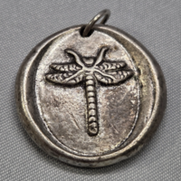 Artisan silver jewelry, dragonfly pendant