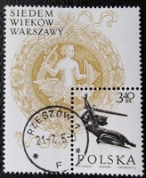 LENb37p  / Lengyelország 1969 Varsó - 7 évszázad. blokk pecsételt