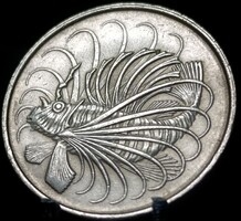 Szingapúr 50 cent, 1980 Verdejel nélkül E04B1V
