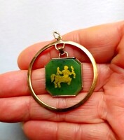 Vintage ritka szovjet medál  875-ös sterling ezüst . Aranyzott . Suly - 8.02 gr