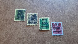 Pecsételt bélyeg 1945 Kisegítő bélyegek 4. 3.kiadás Kat: 200 Ft
