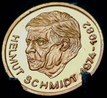 Érem - Helmut Schmidt, a Németországi Szövetségi Köztársaság kancellárja E12D4V