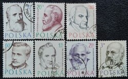LEN1008-14p  / Lengyelország 1957 Híres lengyel orvosok bélyegsor  pecsételt