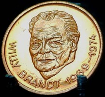 Érem - Willy Brandt, a Németországi Szövetségi Köztársaság kancellárja E12C6V