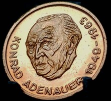 Érem - Konrad Adenauer, a Németországi Szövetségi Köztársaság kancellárja E12E3V