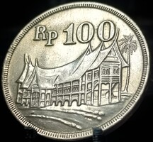 Indonézia 100 rúpia, 1973 E02F3V