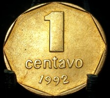 Argentína 1 centavo, 1992 Kerek / recézett perem E13B5V