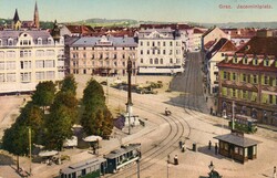 Képeslap: Ausztria Graz 1915. villamos.