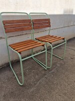 Régi kerti szék régi szánkotalpas kerti székek retro rakásolható vendéglátos székek szánkotalpas