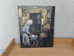 Kubista hatású Festmény