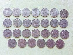 USA 27 db Különböző Érme 5 Cents 1961-2016