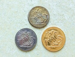 Anglia Görögország 3 db Különböző Zseton Bárca Biléta Viktória György