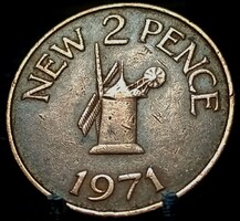 Guernsey 2 Új penny, 1971 E13F5V