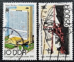ND2593-4p / NDK 1981 Lipcsei Tavaszi Vásár bélyegsor pecsételt