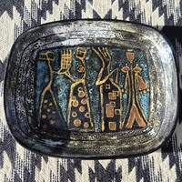 Pál Ferenc Kerámia Art Deco Nagyméretű Falitányér