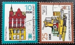 ND2403-4p / NDK 1979 Lipcsei Tavaszi Vásár bélyegsor pecsételt
