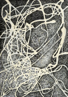 Csorba Simon László - Teremtés XVIII. 42 x 29,5 cm vegyes technika, papír