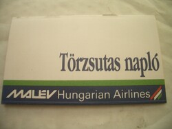MALÉV Hungarian Airlines Törzsutas napló, füzet