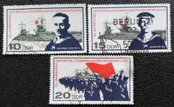 ND1308-10p / NDK 1967 A tengerészmozgalom 50. évfordulója bélyegsor pecsételt