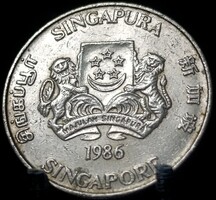 Szingapúr 20 cent, 1986 E14A4V