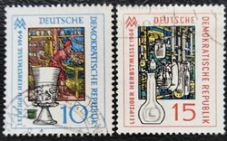 ND1052-3p / NDK 1964 Lipcsei Őszi Vásár bélyegsor pecsételt