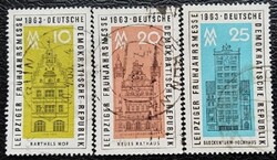 ND947-9p / NDK 1963 Lipcsei Tavaszi Vásár bélyegsor pecsételt