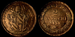 E 2871 Vatican 2 baiocchi 1850 R Pius IX