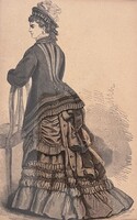 Viktoriánus divatlap metszet
