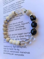 TaBuLa RaSa - férfi ásvány karkötő (hegyikristály, jade, fehér achát, ónix)