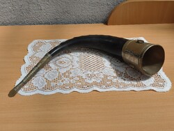 Nagyméretű antik dísz szarú