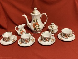 13-piece Wunsiedel Bavaria Santa Claus floral porcelain tea/coffee set