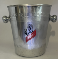 Vintage Henkell Trocken alumínium pezsgősvödör / jégvödör – eredeti reklámtárgy