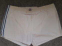 Rodeo white blue striped zippered pocket lined elastic waist shorts 56