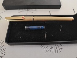Vintage rOtring aranyozott töltőtoll eredeti dobozában (1980s, W. Germany)