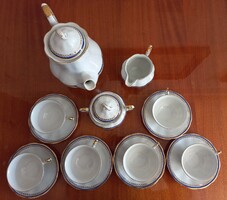 Jarolina lengyel porcelán, 6 személyes teáskészlet