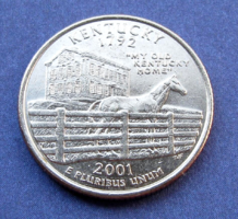 USA - ¼ Dollár -  2001 - Kentucky - "D"