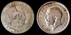 E 3099 Egyesült Királyság (Anglia) 1 ezüst shilling 1920 V. György