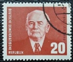 ND807p / NDK 1961 Wilhelm Pieck bélyeg pecsételt