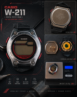 Casio W-211-1B 3091 Illuminator Digital Watch – Faulty, Donor / Repair