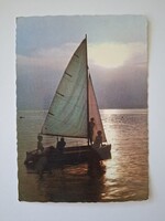 Régi képeslap Balaton vitorlás 1973