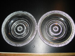Retro LE Smith American Glass, Dewdrop Plate Pair